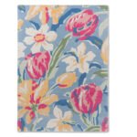 Wild Bloom Wool Rug – Ivory, Ochre & Slate | Botanical Statement Piece