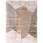 Neutral Harmony Wool Rug – Beige, Taupe & Camel | Abstract Geometric Layers