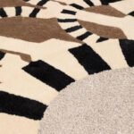 Moorish Archway Wool Rug – Sandstone & Black Geometric Columns | Andalusian Inspired - Image 2