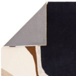 Earth Tides Wool Rug – Ivory, Espresso & Caramel | Modern Abstract Layers - Image 2