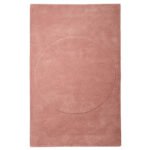 Serene Moon | Geometric Rug | Pink & white | Mordern Solid