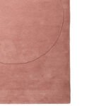 Serene Moon | Geometric Rug | Pink & white | Mordern Solid - Image 2