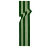 Line Terrain | Geometric Rug | Green |Grid & Lines