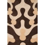 Nordic Drift Rug | | Abstract Rug | Brown & beige |Grid & Lines - Image 2