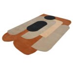 Soft Echoes | abstract organic form | brown, beige, soft peach & black | contemporary rug - Image 2