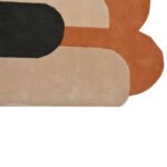 Soft Echoes | abstract organic form | brown, beige, soft peach & black | contemporary rug - Image 4