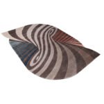 Spira | Geometric Rug | Brown, Beige, Blue & Rust |Grid & Lines - Image 2