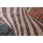 Spira | Geometric Rug | Brown, Beige, Blue & Rust |Grid & Lines - Image 3