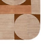 Geo Clay | Geometric Rug  | Brown & Beige |Grid & Lines - Image 3