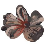 Boho Bloom Rug | Artistic Rug | Grey & Rust | Nature Inspired