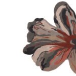 Boho Bloom Rug | Artistic Rug | Grey & Rust | Nature Inspired - Image 2