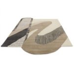 Urban flow | artistic & minimal | cream, blac , grey & brown | modern abstract