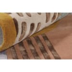 Aurora Clay | Abstract Rug | Pink, Brown & Blue | Abstract - Image 3