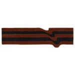 Linear Flow Wool Rug – Rust & Black | Abstract Minimalist Runner