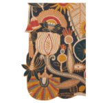 Wild Bloom Wool Rug – Ivory, Ochre & Slate | Botanical Statement Piece - Image 2