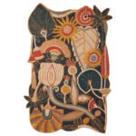 Wild Bloom Wool Rug – Ivory, Ochre & Slate | Botanical Statement Piece