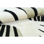 Radiant Burst Wool Rug – Ivory, Taupe & Black | Modern Sculptural Statement - Image 2