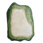 Forest Mirage - Ivory , Beige & Green | Modern, Minimal